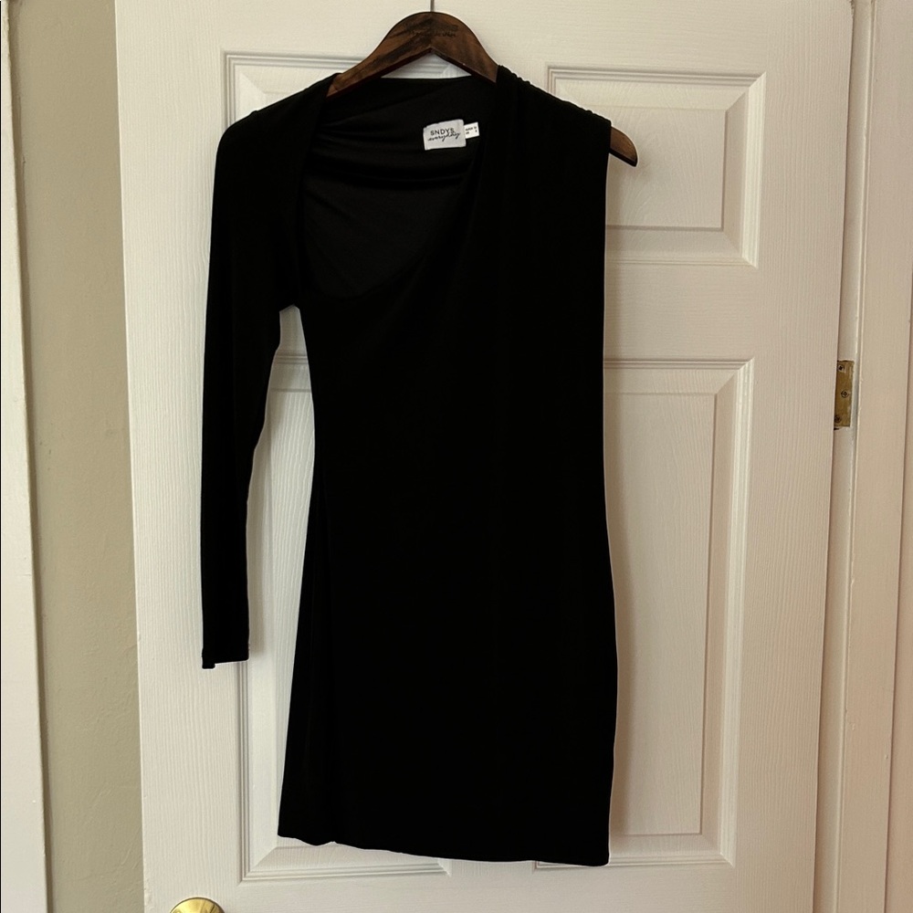 Aritzia One Shoulder Black Dress